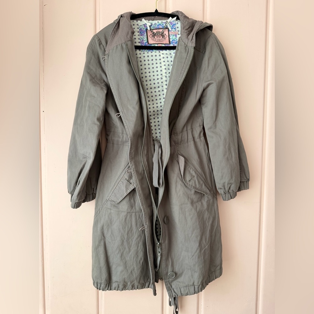Juicy Couture Grey Cotton Utility Jacket SzM